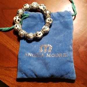 Angela Moore black and white and grey bracelet